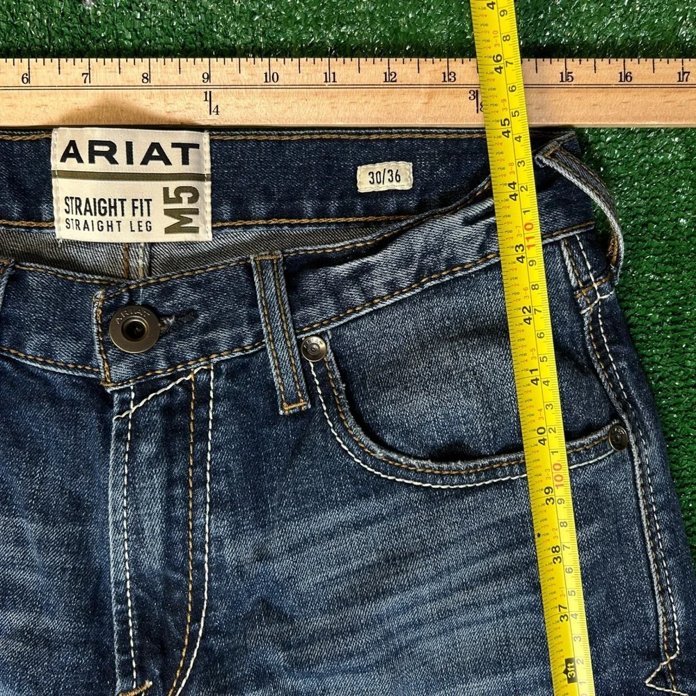 New Ariat M5 Madera TekStretch Straight Fit Leg Jeans Men Heath 30/36